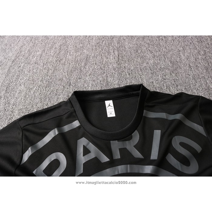 Tuta da Track Paris Saint-Germain Manica Corta 2020 2021 Nero